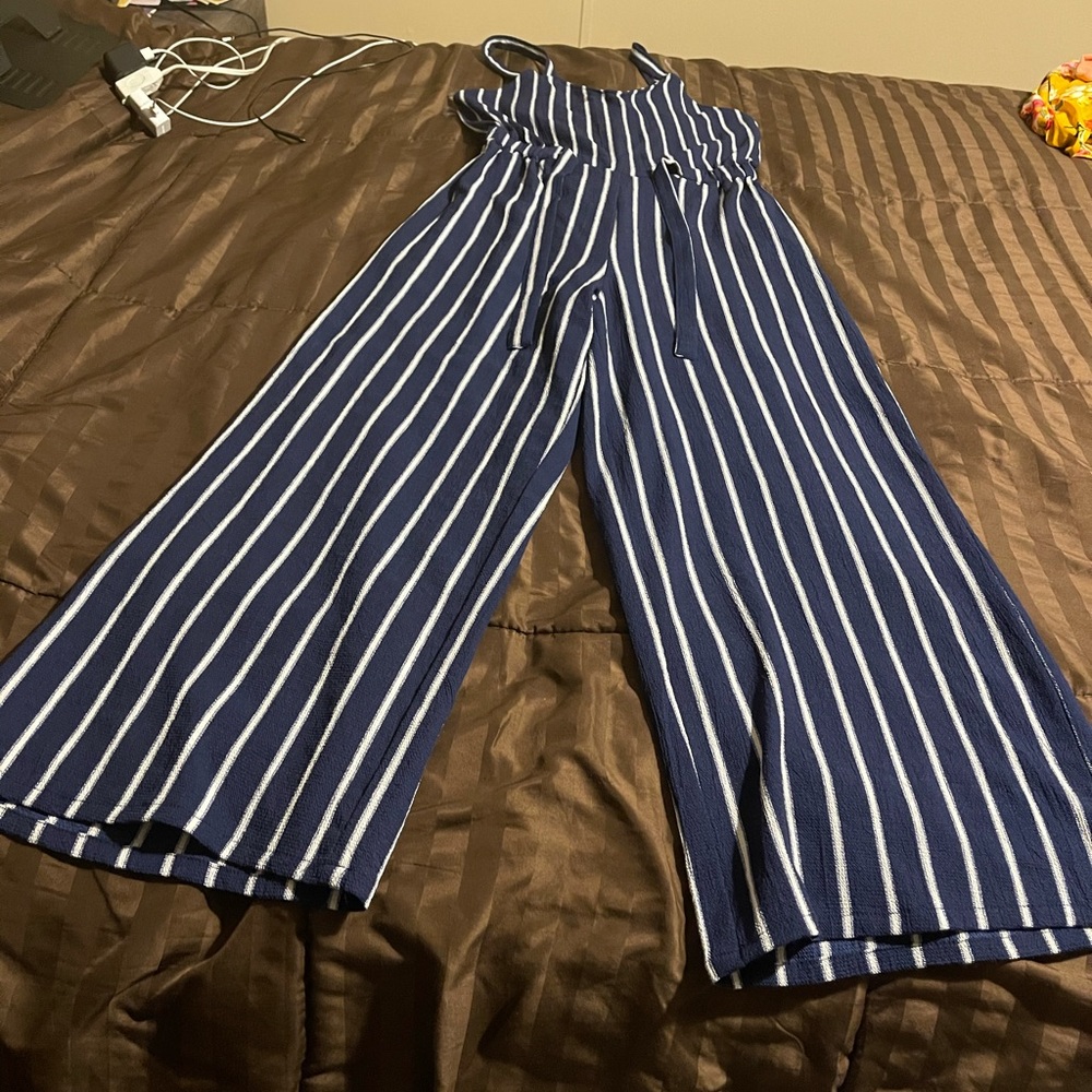 Pinstripe jumpsuit real cute